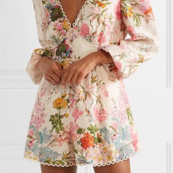 Zimmermann Heathers Floral Playsuit Size AUS 0 - Picture 3 of 7